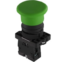 Кнопочный выключатель грибок без фиксации зелёный 600V 10A LXA2 фото в интернет-магазине