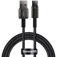 Кабель Baseus Tungsten Gold Fast Charging Data Cable USB to Type-C Black CATWJ-B01 фото в интернет-магазине