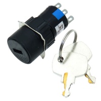 Поворотный выключатель с ключом 220V 3A A16-11Y/2 фото в интернет-магазине