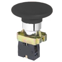 Кнопочный выключатель грибок без фиксации чёрный 600V 10A 3SA8-BR21 фото в интернет-магазине