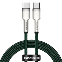 Кабель Baseus Cafule Series Metal Data Cable Type-C to Type-C Green CATJK-C06 фото в интернет-магазине