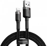 Кабель Baseus Cafule Series Metal Charging Data Cable USB to Lightning 2.4A Black CALKLF-BG1 фото в интернет-магазине