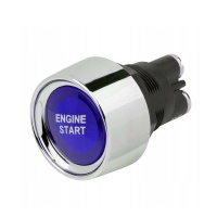 Кнопка без фиксации запуска двигателя "ENGINE START" с синей подсветкой фото в интернет-магазине