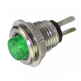 Кнопка без фиксации зелёная 220V 0,5A DS-101