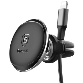 Автомобильный держатель мобильного телефона Baseus Small Ears Series Magnetic 360 Black SUER-A01