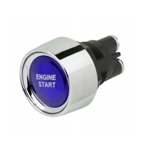 Кнопка без фиксации запуска двигателя "ENGINE START" с синей подсветкой