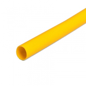 Термоусаживаемая трубка 2мм жёлтая 1 метр