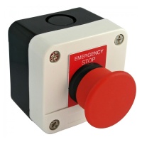 Пост кнопочный без фиксации для аварийной остановки электроустановок 380V GB2-B164Н29 (N/С)  фото в интернет-магазине