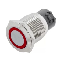 Кнопка антивандальная с красной подсветкой 12V LAS2-16H-AD фото в интернет-магазине
