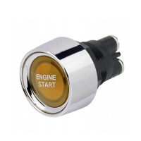 Кнопка без фиксации запуска двигателя "ENGINE START" с жёлтой подсветкой фото в интернет-магазине