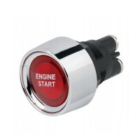 Кнопка без фиксации запуска двигателя "ENGINE START" с красной подсветкой фото в интернет-магазине