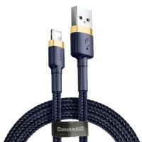 Кабель Baseus Cafule Series Gold Charging Data Cable USB to Lightning 2.4A Blue CALKLF-BV1 фото в интернет-магазине
