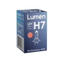 Автомобильная галогенная лампа H7 Lumen Performance +50% 12V- 55W PX26d фото в интернет-магазине