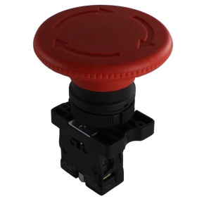Кнопочный выключатель грибок на размыкание красный с символикой 600V 10A 3SA5-BS642