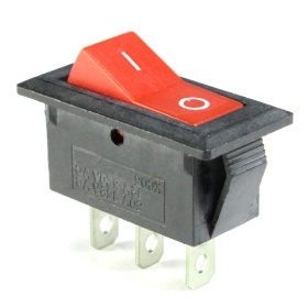 Переключатель клавишный красная клавиша 220V 15A KCD3-101-8