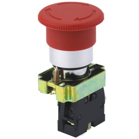 Кнопочный выключатель грибок на размыкание красный с символикой 600V 10A 3SA8-BS542